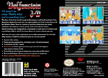 Wolfenstein 3-D (USA) box cover back